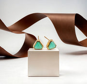 18K yellow gold-plated studs with 7mm Chrysoglow stones.